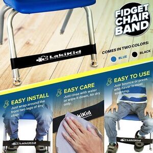 Fidget Chair Band Flexible Rubber Black kick band chair band flex seating